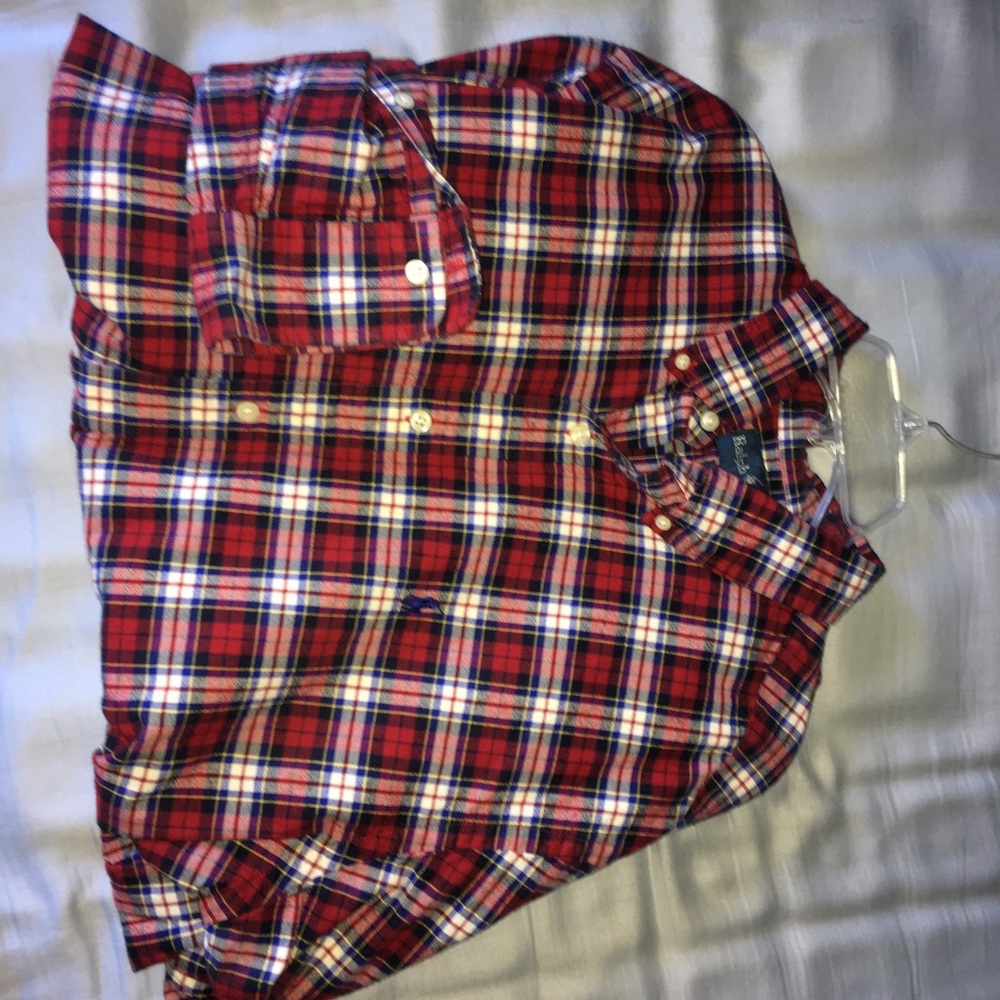 Red plaid Polo Button down